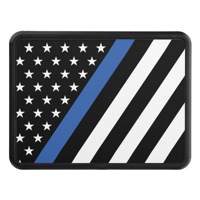 Cubierta Para Remolque Estrellas y rayas delgadas de la línea azul (Anverso)