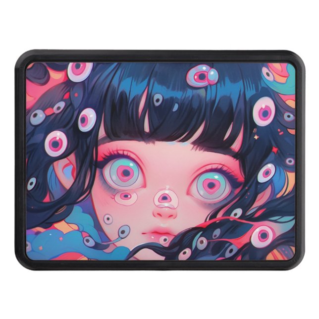 Cubierta Para Remolque Extraño Chica De Anime Astuto (Anverso)