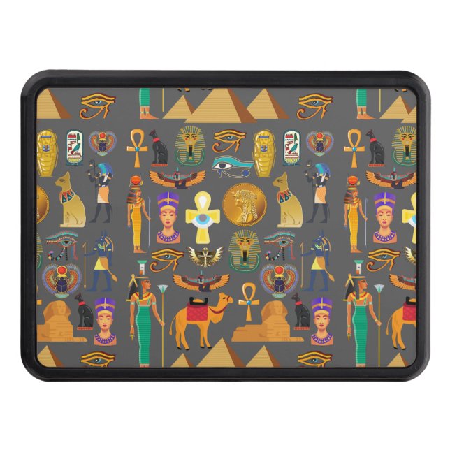 Cubierta Para Remolque Faraón de patrón de símbolo jeroglífico egipcio (Anverso)