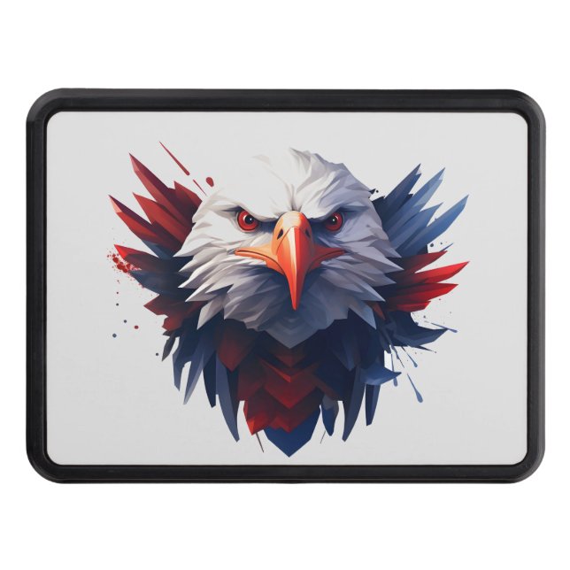 Cubierta Para Remolque Fearless Bald Eagle patriótica (Anverso)