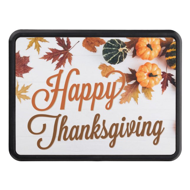Cubierta Para Remolque Felices Calabazas de Acción de Gracias (Anverso)