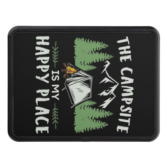 Cubierta Para Remolque Feliz Camper El Campsite es mi lugar feliz (Anverso)