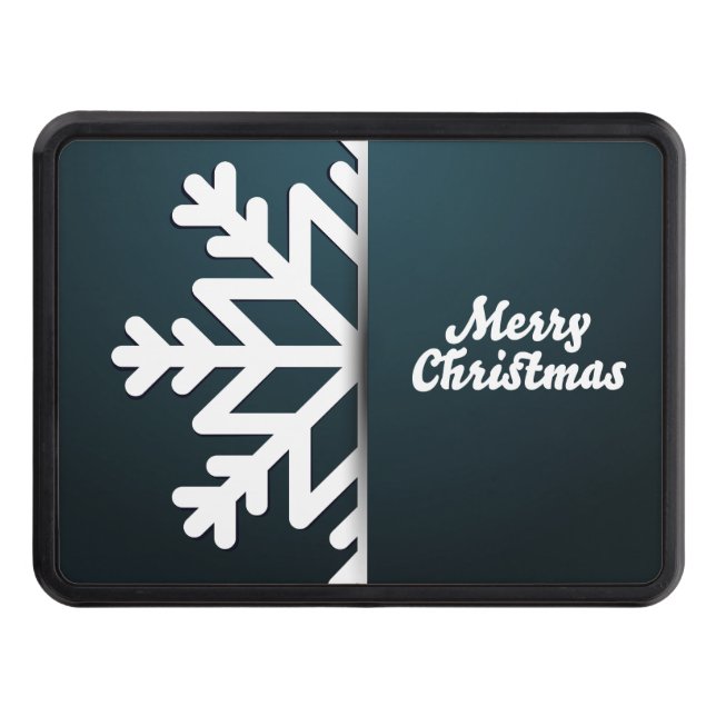 Cubierta Para Remolque Feliz Navidad Snowflake Blue (Anverso)