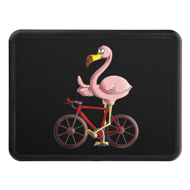 Cubierta Para Remolque Flamingo en bicicleta Guay Bikers Funny Bike (Anverso)