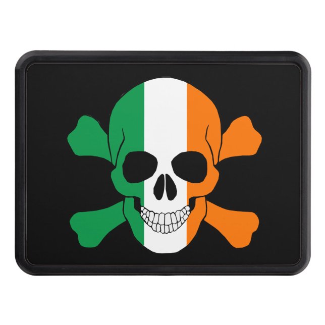 Cubierta Para Remolque Flauta De La Bandera De Irlanda Y Crossbone (Anverso)