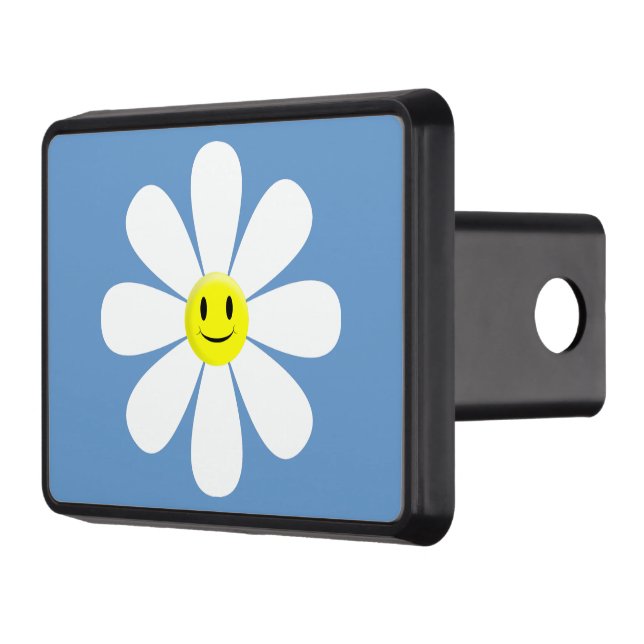 Cubierta Para Remolque Flor sonriente de la cara feliz (Izquierda)