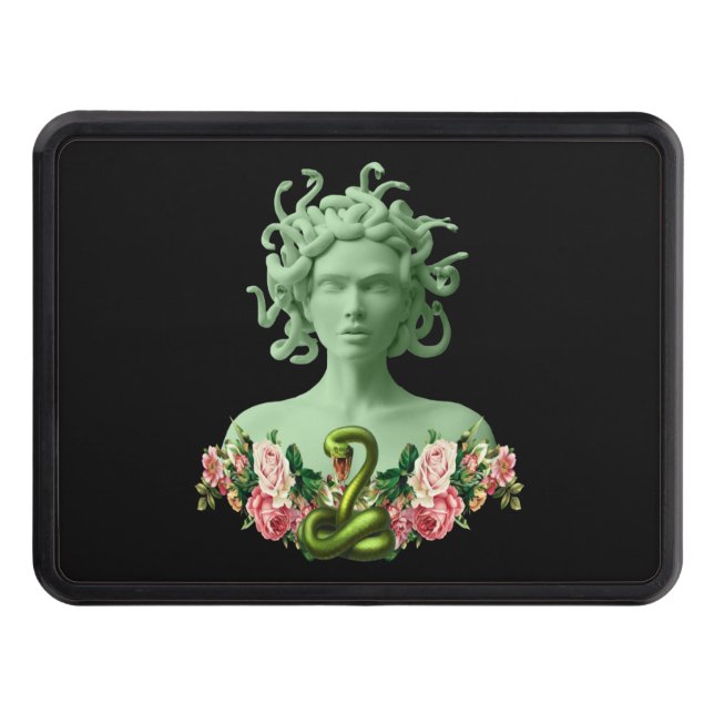 Cubierta Para Remolque Floral rosa de la mitología griega de Medusa Gorgo (Anverso)