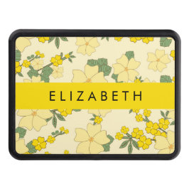 Cubierta Para Remolque Flores Amarillas, Patrón De Flores, Tu Nombre