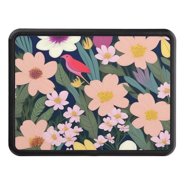 Cubierta Para Remolque Flores coloridas rosa adorable (Anverso)