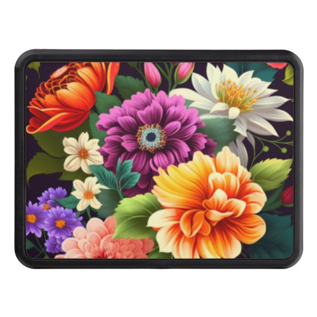 Cubierta Para Remolque Flores coloridas y vívidas (Anverso)