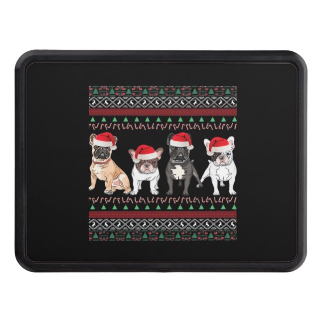 Cubierta Para Remolque French Bulldog Ugly Christmas Sweater Essential T- (Anverso)