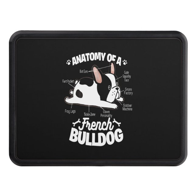 Cubierta Para Remolque Frenchie Gift | Anatomía De Un Bulldog Francés (Anverso)