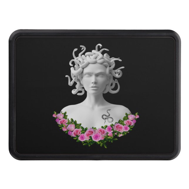 Cubierta Para Remolque Fuchsia Floral Medusa Gorgon Mitología griega (Anverso)