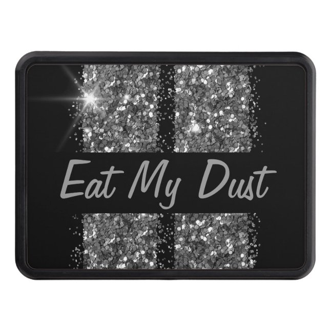 Cubierta Para Remolque Funny come mi polvo Purpurina Plata Carreras (Anverso)