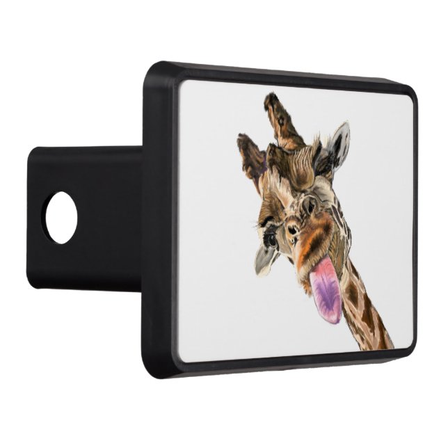 Cubierta Para Remolque Funny Giraffe Tongue Out PlayPlayong Hitch Cover (Derecha)
