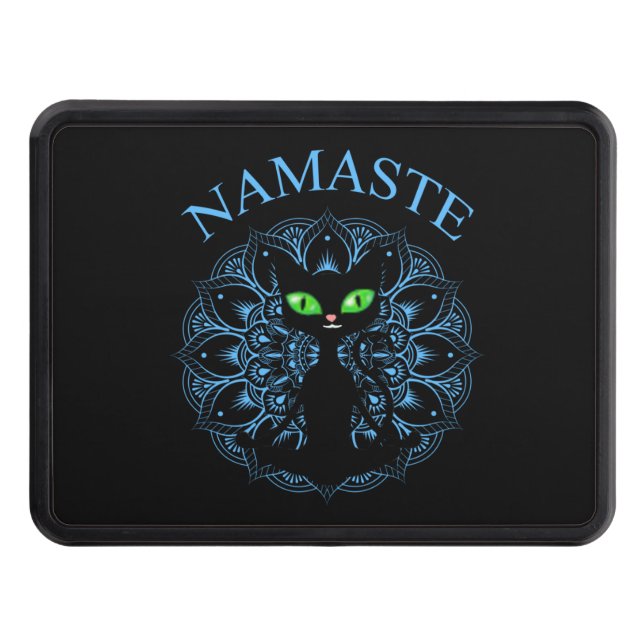 Cubierta Para Remolque Funny Namaste Cat Yoga Blue Mandala (Anverso)