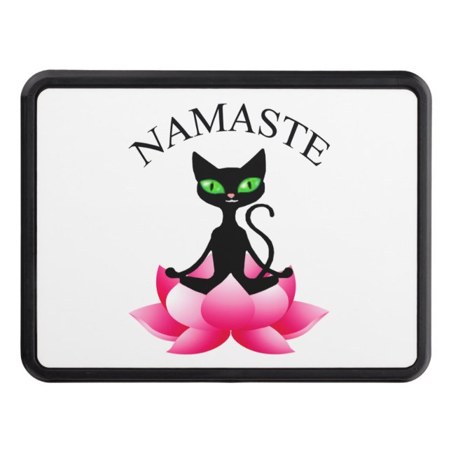Cubierta Para Remolque Funny Namaste Cat Yoga Lotus Flower (Anverso)