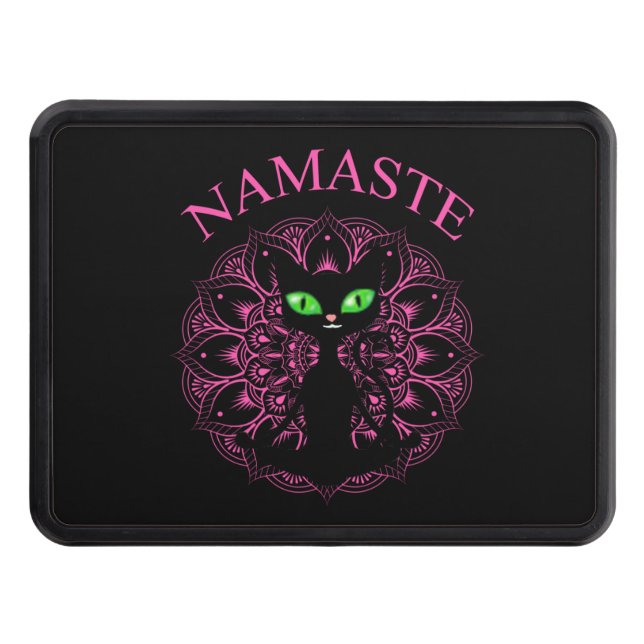 Cubierta Para Remolque Funny Namaste Cat Yoga Pink Mandala (Anverso)