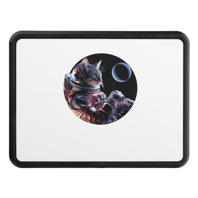 Cubierta Para Remolque Gato astronauta con planeta (Anverso)