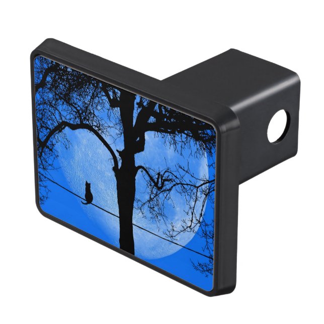 Cubierta Para Remolque Gato en una luna azul con cable (Parte superior derecha)