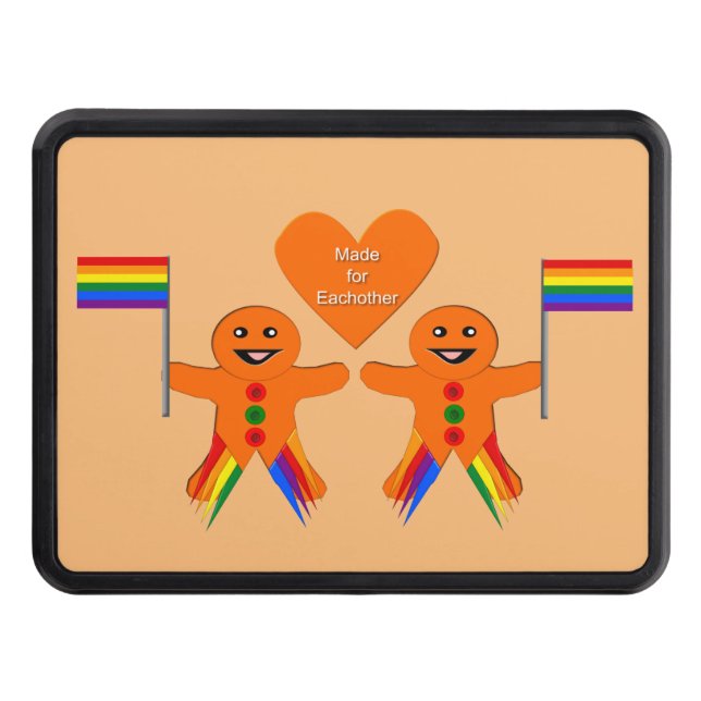 Cubierta Para Remolque Gay Men Navidades Gingerbread Pareja (Anverso)
