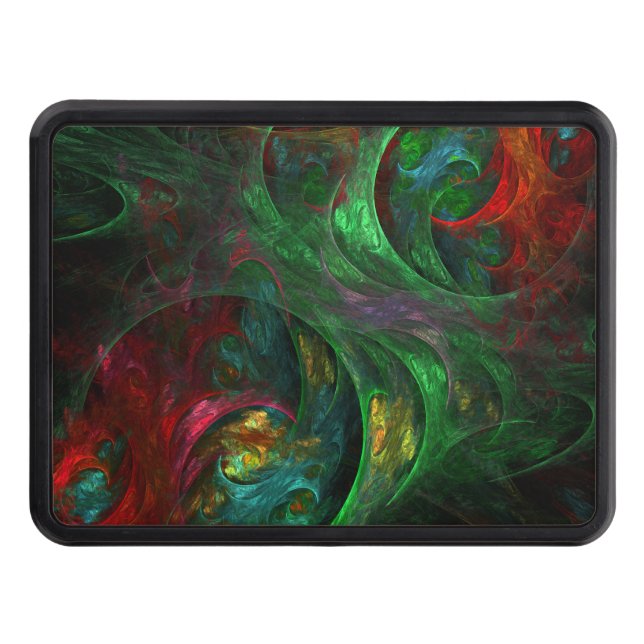 Cubierta Para Remolque Génesis Arte abstracto verde (Anverso)