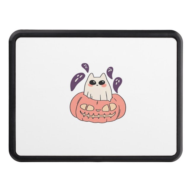 Cubierta Para Remolque Ghost Kitty en una calabaza clásica camiseta (Anverso)