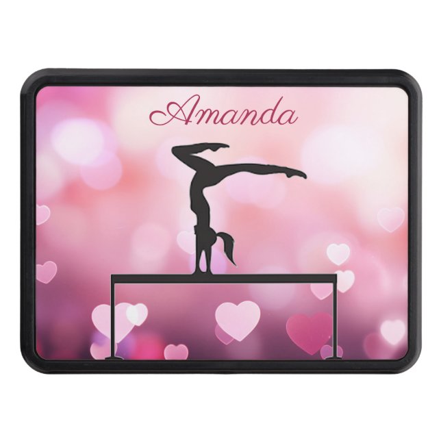Cubierta Para Remolque Gimnasia Equilibrio Beam Pink Hearts (Anverso)