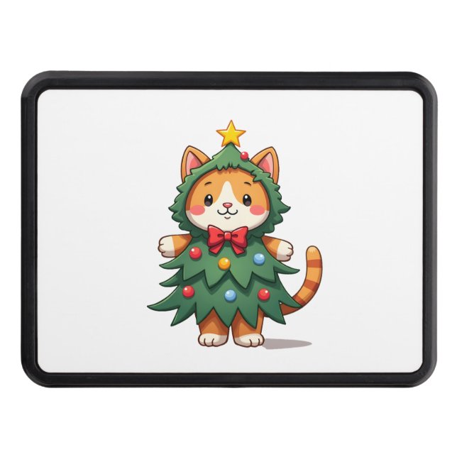 Cubierta Para Remolque Ginger Cat Christmas Tree Cute Xmas 3 (Anverso)