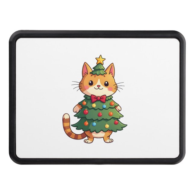 Cubierta Para Remolque Ginger Cat Christmas Tree Cute Xmas 4 (Anverso)