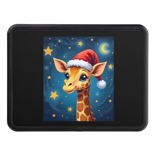 Cubierta Para Remolque Giraffe Santa Hat Starry Night Holiday L (Anverso)