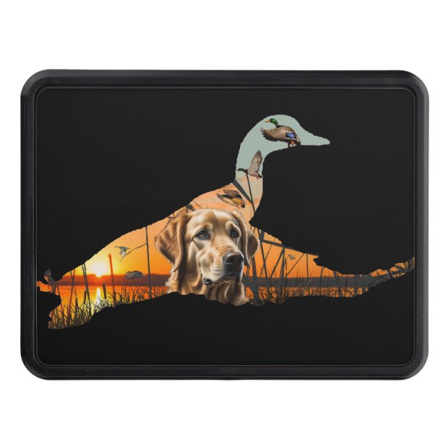 Cubierta Para Remolque Golden Retriever y Mallard (Anverso)
