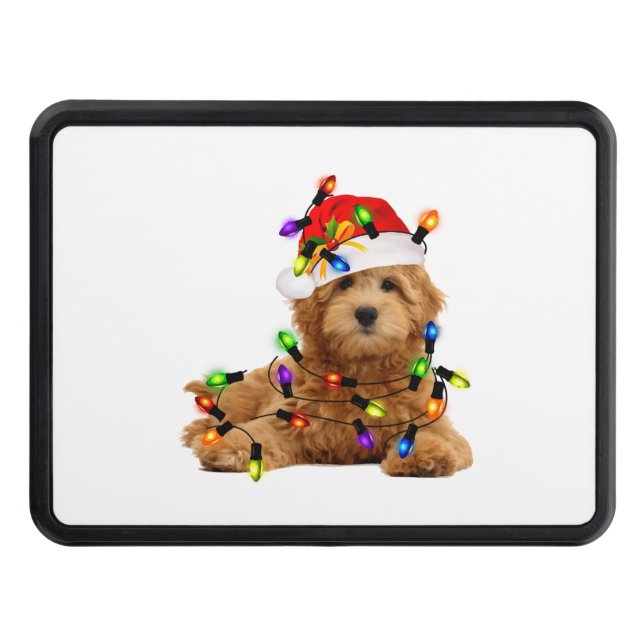 Cubierta Para Remolque Goldendoodle Santa Dog (Anverso)