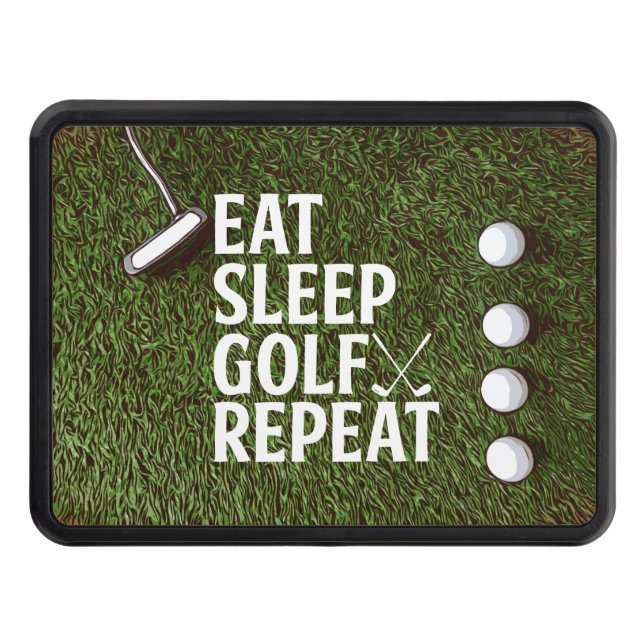 Cubierta Para Remolque Golf Comer Sleep Golf Repetir en golf verde (Anverso)
