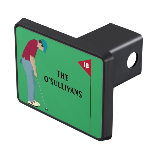 Cubierta Para Remolque Golfer Poniendo la bola temática verde (Parte superior derecha)