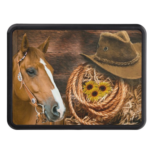 Cubierta Para Remolque Gorra Lasso Sunflowers de Cowboy Occidental (Anverso)