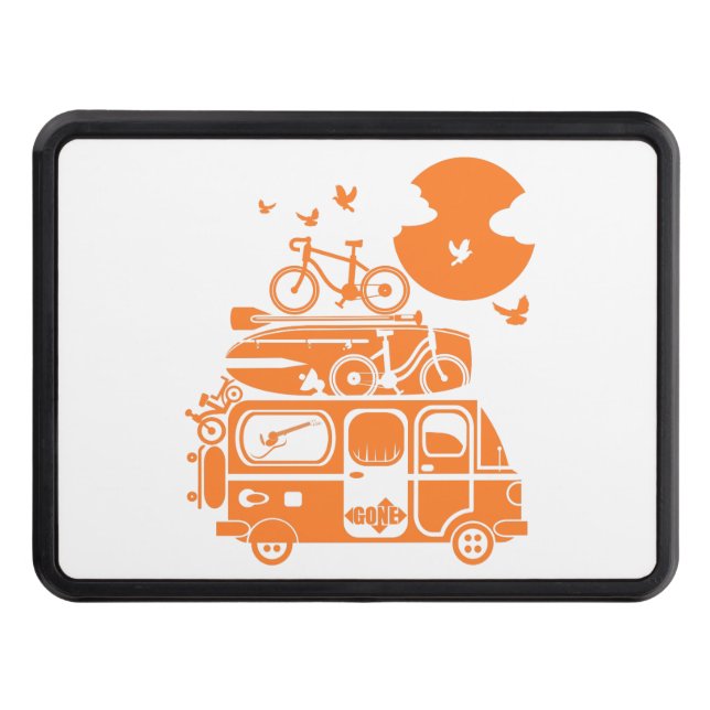 Cubierta Para Remolque Gracioso campervan de vacaciones familiares (Anverso)