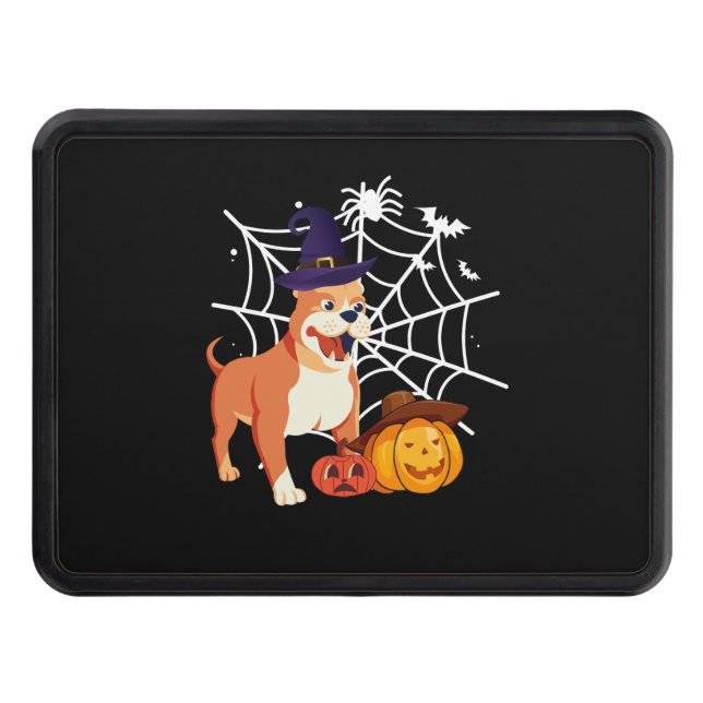 Cubierta Para Remolque Gracioso disfraz de Halloween para perros Pitbull (Anverso)