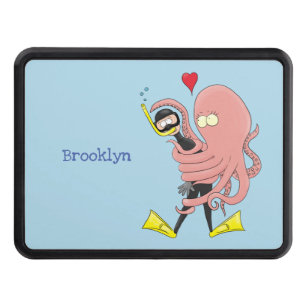 Cubierta Para Remolque Gracioso pulpo abrazos buceo humor personalizado