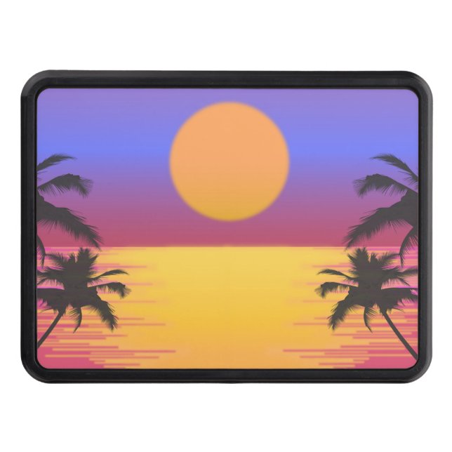 Cubierta Para Remolque Gráfica Tropical Sunset Personalizada (Anverso)