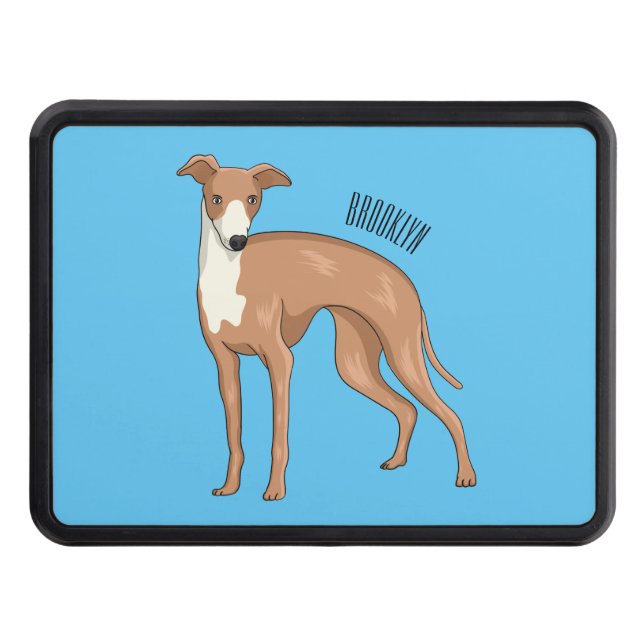 Cubierta Para Remolque Greyhound dog cartoon illustration  (Anverso)