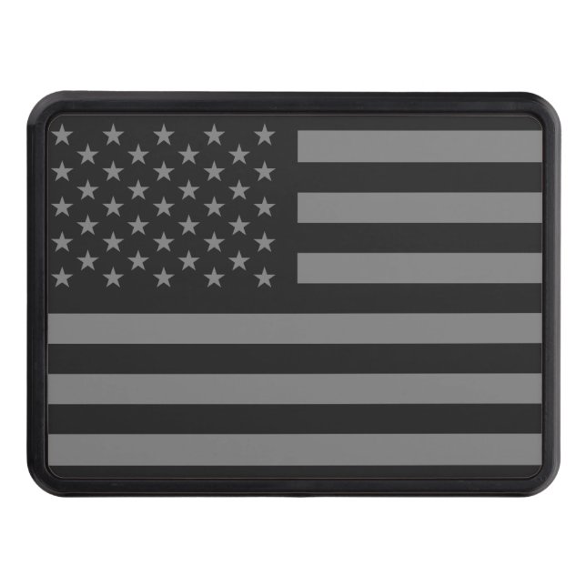 Cubierta Para Remolque Gris del negro de la bandera americana (Anverso)