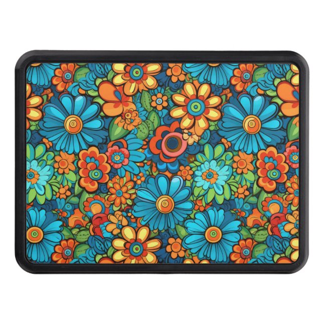 Cubierta Para Remolque Groovy Hippie Hitch Cover (Anverso)
