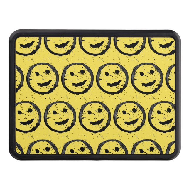 Cubierta Para Remolque Guay Seted Happy Sonriente patrón de cara amarillo (Anverso)