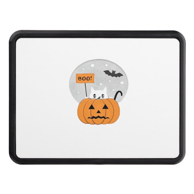 Cubierta Para Remolque Halloween  Cat  Boo  Illustration Classic T-Shirt (Anverso)