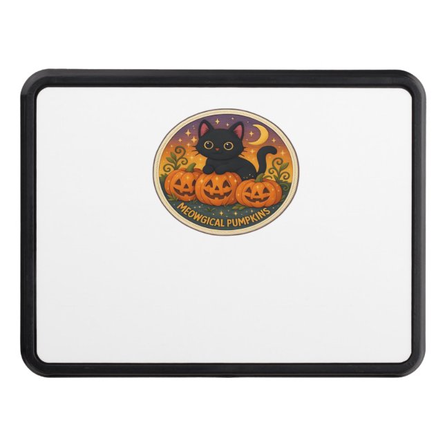 Cubierta Para Remolque Halloween Cat Meowgical Pumpkins Embroidery Design (Anverso)