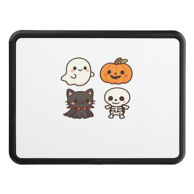 Cubierta Para Remolque Halloween Characters � Ghost, Pumpkin, Black Cat & (Anverso)