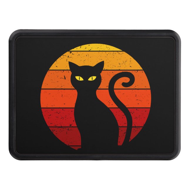 Cubierta Para Remolque Halloween Halloween negro retro vintage (Anverso)