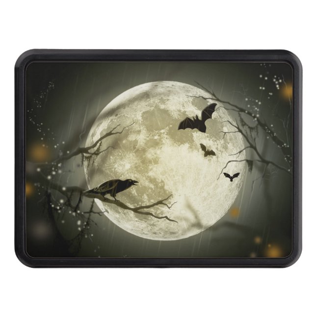 Cubierta Para Remolque Halloween Moon Spooky Crows (Anverso)