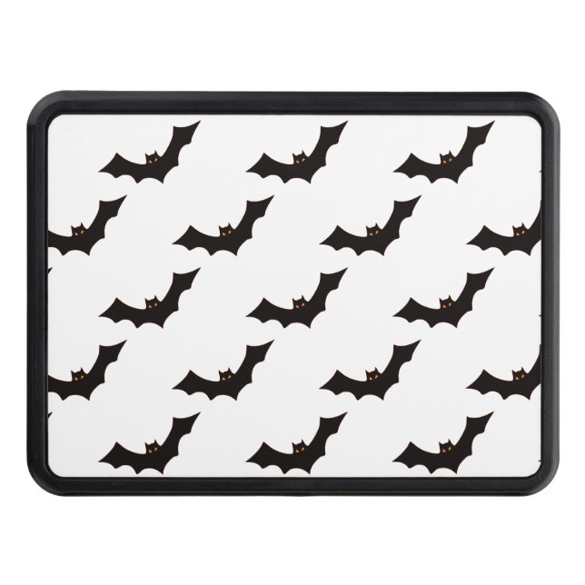 Cubierta Para Remolque Halloween, Patrón De Murciélagos, Truco O Tratamie (Anverso)